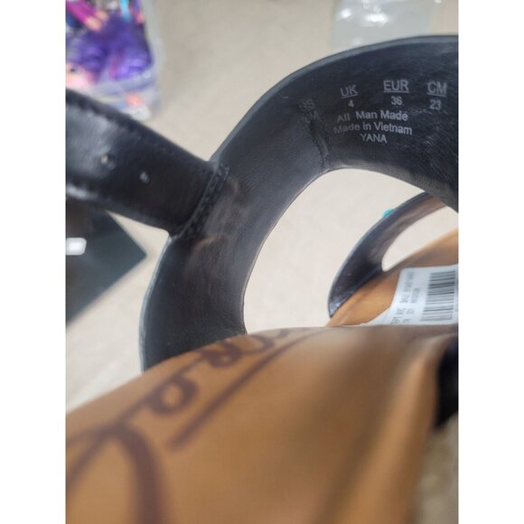 Zodiac Women's Size 6 Black Turquoise Studs Wedge Espadrilles sandals shoes 346 - Picture 2 of 10